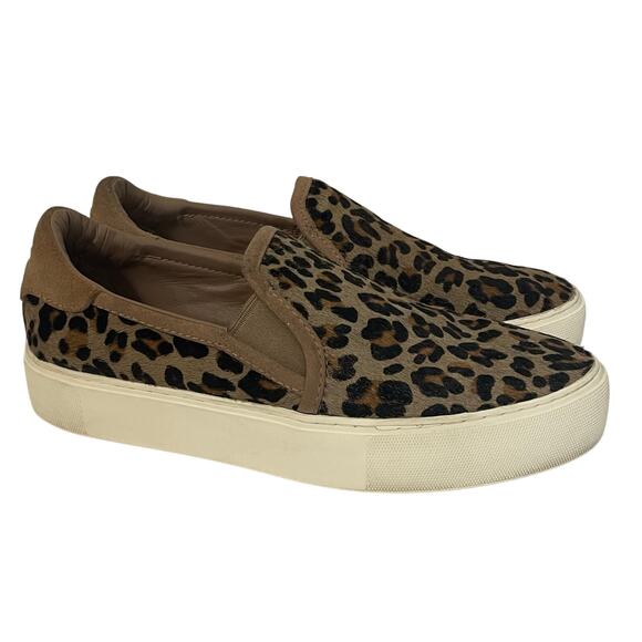 UGG Jass Platform Sneakers Leopard Cheetah Print Slip On Shoes Women's Size 7 - Picture 1 of 15